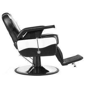 Poltrona da Barbiere Idraulica Stile Tradizionale, Reclinabile con Regolazione Completa, in PU, Arredamento per Salone, Schiuma per Barbiere e Parrucchiere - Product Image 2