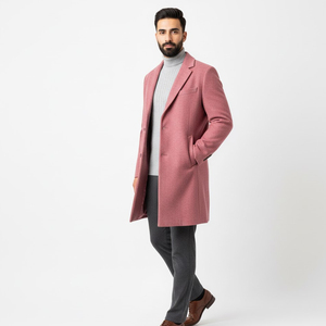 <b>Men</b> Classic Fit <b>Overcoat</b> <b>Long</b> <b>Wool</b> Winter Coat OEM Factory Custom Logo Design Formal Fashion Outerwear Wholesale Supplier Real - Product Image 3