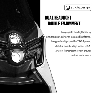 ไฟหน้า NMAX V3 LED RGB พร้อมไฟ DRL แบบ Retrofit เลนส์คู่ ดีไซน์ AJ Light ผลิตในไต้หวัน ทนทาน คุณภาพสูง สว่างมาก รับประกัน 12 เดือน ควบคุมผ่านแอพ - Product Image 4