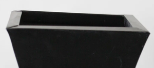 Jarrón cuadrado cónico negro mate para decoración minimalista moderna, jarrón cuadrado alto negro para mesa, jarrón rectangular para flores, centro de mesa - Product Image 6