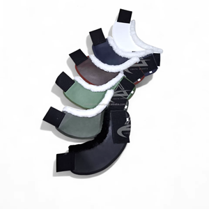 Protège-tibias en cuir pour chevaux, pour les courses et l'équipement de mode équestre - Product Image 4