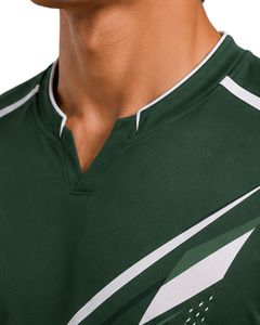 Camiseta Deportiva de Manga Corta para Hombre, Color Verde Bosque, de Secado Rápido, Transpirable, para Gimnasio, Entrenamiento, Ejercicio, Personalizable - Product Image 3