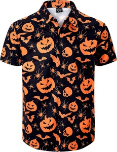 Chemise d'été pour homme à imprimé hawaïen, manches courtes, décontractée, boutonnée, colorée, florale, en coton, pour les vacances - Product Image 1