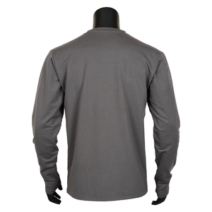 เสื้อยืดแขนยาวผ้าคอตตอนเทอร์รี่ผสมสแปนเด็กซ์ 240GSM แบบกำหนดเองสำหรับผู้ชาย พิมพ์ลาย 3 มิติ คอกลม สตรีทแวร์ ผู้ผลิต OEM - Product Image 2