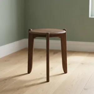 Table basse ronde en bois moderne, design minimaliste, fabrication artisanale, facile à nettoyer, meubles de salon SUNWOODD EXPO pour usage domestique - Product Image 4
