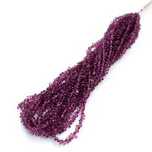 ลูกปัดพลอยโกเมน Rhodolite ธรรมชาติทรงหยดน้ำ16นิ้วขนาด2.5x4ถึง3.5x6มม. สำหรับทำเครื่องประดับ - Product Image 3