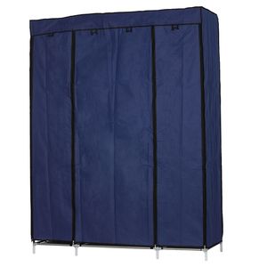 Armario Portátil de Tela No Tejida de 5 Capas y 12 Compartimentos, Color Azul Marino, 133x46x170cm - Product Image 5