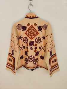 Nouvelle veste en coton brodée Suzani, manteau en coton Suzani, veste d'hiver, manteau Suzani, veste courte Suzani, veste brodée à la main - Product Image 5