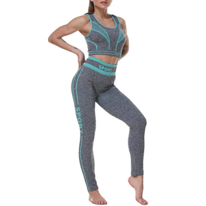 Ropa Deportiva al por Mayor, Conjuntos de Gimnasio de Alta Calidad para Mujer, Leggings y Sujetador Deportivo de Manga Larga para Yoga, Ropa Deportiva Elegante - Product Image 3