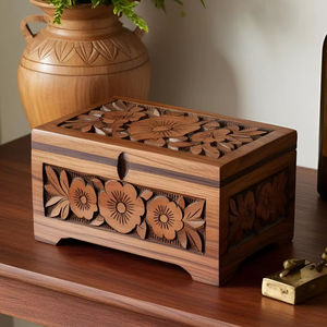 Caja de Almacenamiento Compacta de Madera para Organización en Espacios Pequeños que Ofrece Almacenamiento Eficiente sin Comprometer el Estilo - Product Image 1