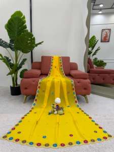 Sari en Georgette Ethnique Indien Bollywood, Style Riche et Tendance, Meilleure Vente, Nouveauté Exclusive pour Soirées, Vêtement Féminin Très Tendance à l'Export - Product Image 3