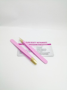 Custom Color Coated With Gold Plated Tips Eyebrow Tweezers Stainless Steel Custom Logo Tweezers Eyelash/Eyebrow Spring Scissor - Product Image 4