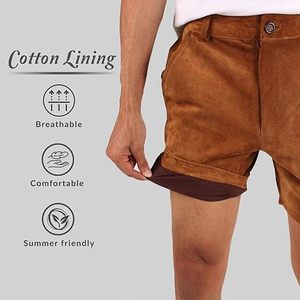 Shorts en cuir de qualité supérieure pour hommes / Shorts en cuir sur mesure à prix raisonnable pour hommes - Product Image 4