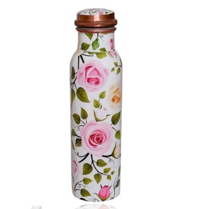 Bouteille d'eau 100% cuivre pur avec finition émaillée, stockage d'eau chaude, consommation directe, qualité supérieure - Product Image 1