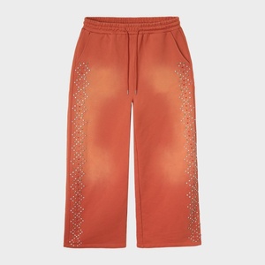 Pantalon de survêtement pour homme à taille élastique et cordon de serrage, couleur dégradée, poches latérales, décontracté, mi-lourd, tricoté, style automne, respirant, Crystal Dec - Product Image 5