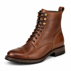 Bottes d'équitation en cuir PU, fermeture éclair, antidérapantes, randonnée, luxe, sport, extérieur, personnalisables, couleur unie - Product Image 1