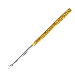 High Quality Surgical Skin Double <b>Hook</b> Gold Handle 2mm 5mm Sharp Prong 6.25 Inch Retractor Instrument <b>Tool</b> - Product Image 6