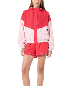 High Quality Women Windbreaker 2-piece set Breathable Waterproof Zipper Cropped <b>Top</b> Solid <b>Patchwork</b> Embroidered Patches Memory - Product Image 1