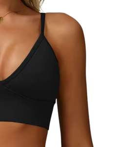 Ensemble de soutien-gorge sans couture et short taille haute pour femme, noir, doux, extensible, respirant, vêtements de sport, vêtements de fitness - Product Image 3