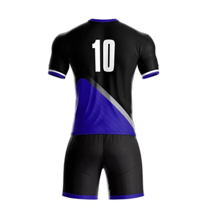 ชุดเสื้อฟุตบอลลายทางผู้ชายแบบสั่งทำพิเศษ OEM ODM คอวี แขนสั้น ระบายเหงื่อได้ดี ทรงสปอร์ต เหมาะกับทุกฤดูกาล - Product Image 3