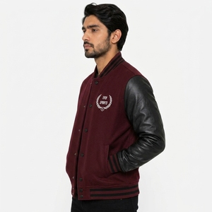 Chaqueta Varsity Contemporánea, Ropa Exterior Informal y Cómoda con Silueta Moderna, Tela Resistente, Diseño Personalizado - Product Image 6