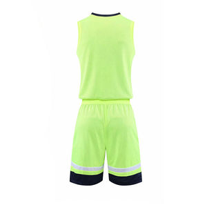 ชุดยูนิฟอร์มบาสเก็ตบอลทีมแบบกำหนดเอง-พิมพ์ลายด้วยความร้อนบนผ้าสแปนเด็กซ์/คอตตอน แขนกุด ระบายอากาศได้ดี สำหรับผู้ใหญ่ ทุกเพศ ทุกฤดู - Product Image 6