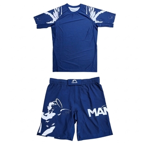 Kit de Artes Marciales Mixtas Manoo, Estampado por Sublimación Azul, Ropa Deportiva Ajustada de Secado Rápido para Hombre, Talla Adulto - Product Image 1