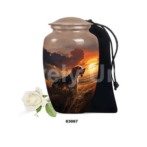 Urne funéraire artisanale Eternal Harmony, grande urne commémorative pour cendres humaines, finition élégante, sac en velours, fabrication OEM ODM. - Product Image 6