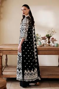 Black Embroidered Silk Salwar Kameez Set Floor-Length Traditional <b>Wedding</b> Wear for Women Loose Fit Ready-Made Party Dress - Product Image 6