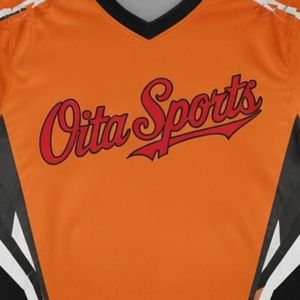 Ensemble d'uniformes de lacrosse unisexe orange et noir sublimés, maillot et short de sport réversibles en polyester léger, vêtements de performance - Product Image 5