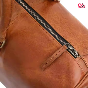 High Quality Genuine Leather Duffel Bag Customized Logo Color Outdoor Gym Travel Sports Luggage Shoulder Durable Customized Size - Product Image 6