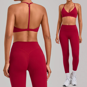 "2026 Women's Seamless Yoga Set 2 Piece Quick Dry Breathable Sports Bra High Waist <b>Butt</b> <b>Lift</b> <b>Leggings</b> Fitness Wear OEM ODM" - Product Image 1