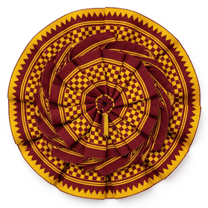 31mm Maroon Yellow Jacquard <b>Ribbon</b> Wholesale for Fashion Accessories Home Decor Upholstery Curtain Design and Craft Supplies - Product Image 3