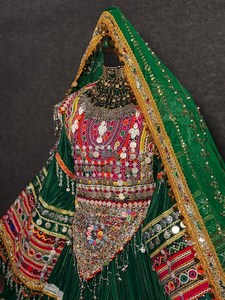 ชุดเดรสชาวอัฟกันคูชี คุณภาพดีที่สุด ขายส่ง ชุดเดรสอินเดียแบบดั้งเดิม บันจารา ปักลายลูกไม้ตกแต่ง ชุดแต่งงานสั่งทำพิเศษสำหรับผู้หญิง - Product Image 6