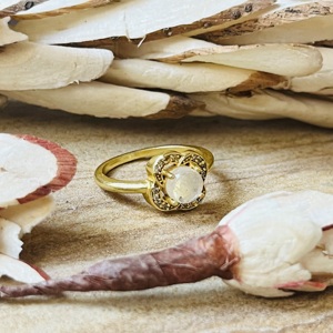 Unique Premium Design Flower <b>Ring</b> Quartz Gold Plated Brass <b>Ring</b> Zircon Floral Boho <b>Statement</b> <b>Ring</b> Handmade Dainty Wholesale <b>Ring</b> - Product Image 3
