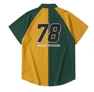 Chemise de travail robuste pour mécanicien, manches courtes, chemise de course pour homme, boutonnée, uniforme de garage, vêtements de course personnalisés pour équipe de pit crew - Product Image 4