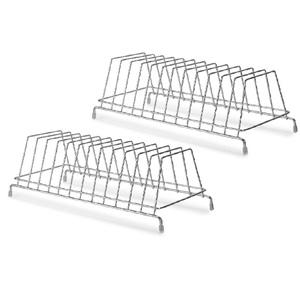 Support à assiettes multifonctionnel en acier inoxydable pour cuisine, design moderne, fentes personnalisables, le meilleur support à assiettes en acier - Product Image 1