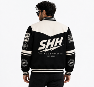 SHH INDUSTRIES Custom <b>Men</b> Varsity <b>Jacket</b> Embroidered Patch Letterman <b>Baseball</b> Bomber <b>Jacket</b> Streetwear College <b>Jacket</b> OEM - Product Image 5
