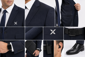 Uniformes d'aviation personnalisés à manches longues pour pilotes et personnel de cabine |   Bleu marine |   Uniforme du superviseur des services du salon d'accueil aéroportuaire pour hommes - Product Image 5