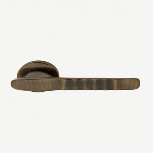 <b>Antique</b> <b>Brass</b> Lever <b>Door</b> Handle Durable Furniture Hardware Matte Finished Passege Privacy Lock Traditional Design Home Office - Product Image 3