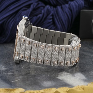 Luxury Iced Out <b>Skeleton</b> Moissanite <b>Watch</b> Rose Gold Silver Hip Hop Jewellery Statement Timepiece Bust Down Shine - Product Image 2