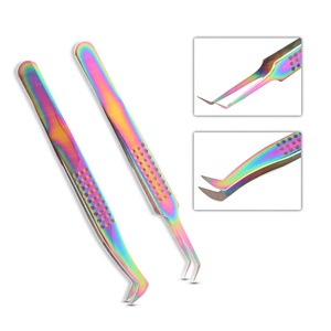 Juego de pinzas de extensión de pestañas clásicas y de volumen hechas a mano, perfectas para técnicos profesionales de alineación de pestañas - Product Image 3