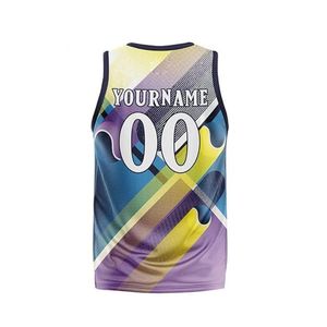 Maillots de basketball en tissu interlock à rayures chevron géométriques modernes de qualité supérieure pour l'entraînement sportif, sublimation en gros - Product Image 2