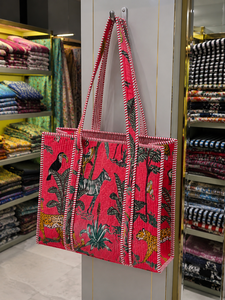 Sac fourre-tout en velours Le Souvenirs pour femme, imprimé jungle bohème, avec poches intérieures, léger, toutes saisons, pour le shopping et les voyages - Product Image 3