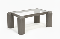 Table basse moderne pliable en bois massif de caoutchouc, écologique, pour salon, vitrine TV, vente en gros directe usine