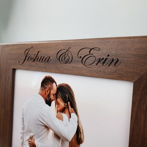 Personalized Oak Photo <b>Frame</b> Vertical Tabletop Gravure <b>Printed</b> Wooden Picture <b>Frame</b> - Product Image 4
