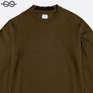 Sudadera de Felpa con Cuello, Puños y Dobladillo Acanalados, Sudadera de Algodón de Color Sólido, Estilo Casual para Otoño - Product Image 5