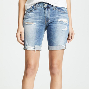 Fashionable Export Autumn Women's Casual Mid <b>Waist</b> Button Straight <b>Denim</b> <b>Shorts</b> Breathable <b>Black</b> <b>High</b> Quality Sexy Customized - Product Image 3