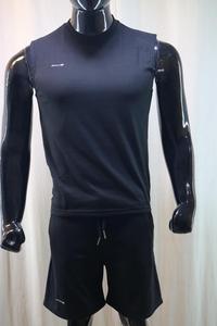 Camiseta sin Mangas Negra para Hombre, Cuello Redondo, Secado Rápido, Color Sólido, Ropa Deportiva Informal FINER THREADS - Product Image 3