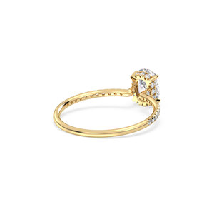 REYES Factory Price Custom HPHT CVD Lab Grown Diamond Ring IGI Certified 14K Solid Gold Engagement Solitaire Rings For Women - Product Image 6